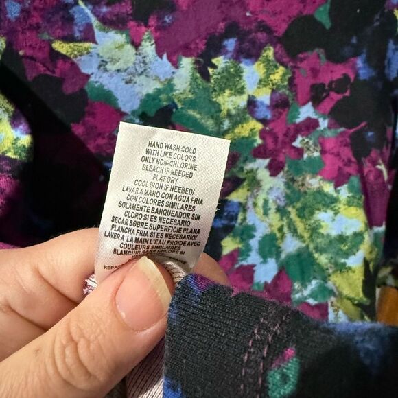 Rafaella 3/4 Sleeve Top Size Petite Large Multi Color - Picture 5 of 6